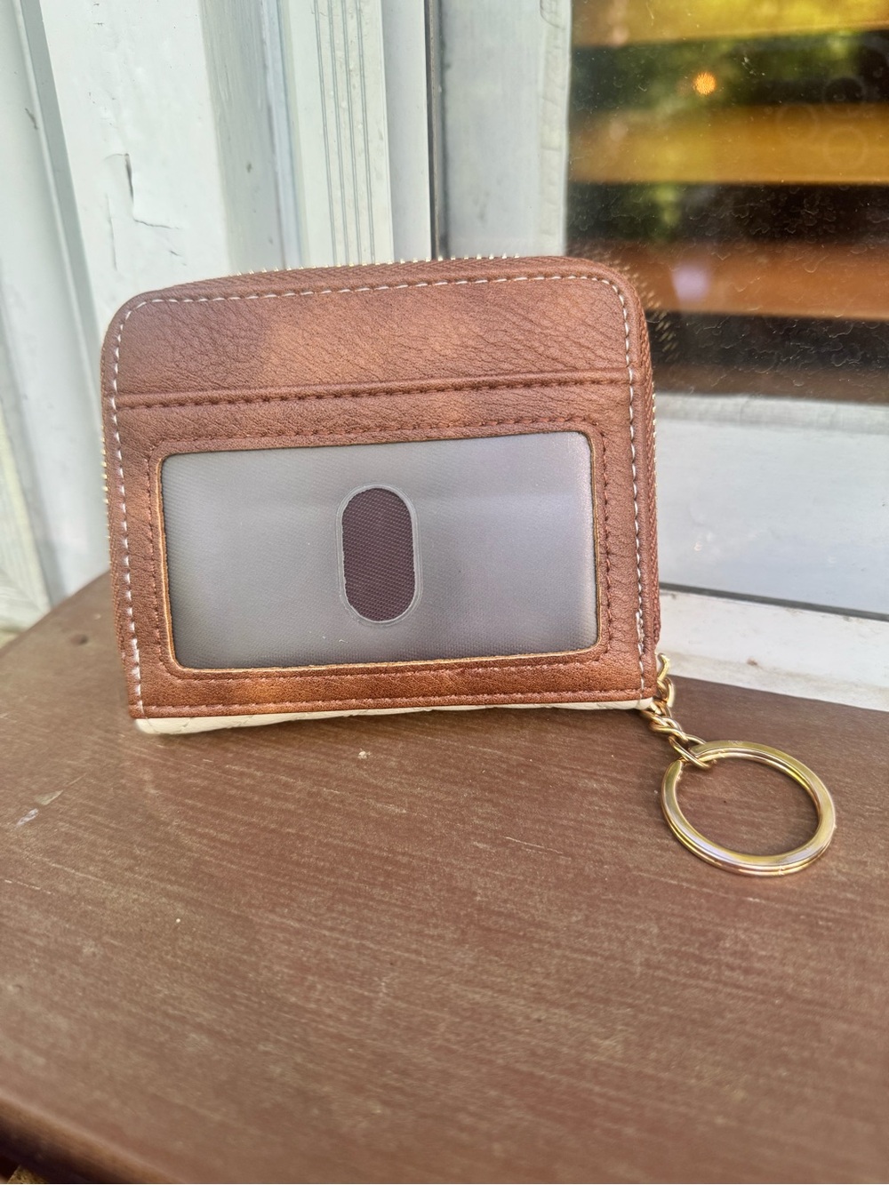 Bostanten Two‑Tone Mini Card Holder Keychain — EUC - Picture 3 of 6